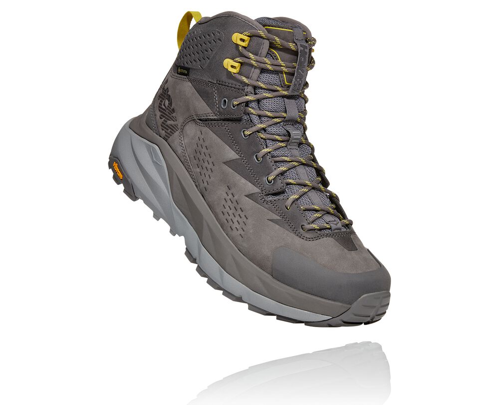 Hoka One One Kaha GORE-TEX Vandringskängor Herr Grå/Gröna - SE-1256608